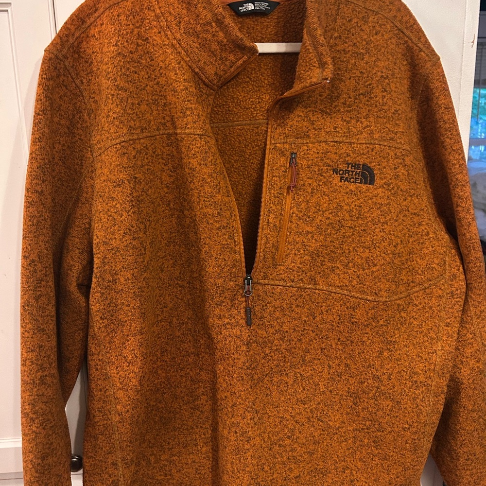 The North Face Men's Orange Zip-Up Sweater